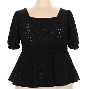 Blooming Jelly Elegant Black Women's Top